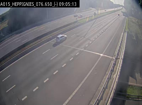 Webcam autoroute Belgique - Heppignies - E42 direction Namur - BK 76.4
