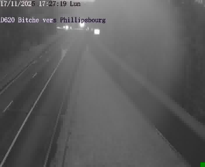 Webcam sur la D620, sur le contournement de Bitche. Vue orientée vers Philippsbourg