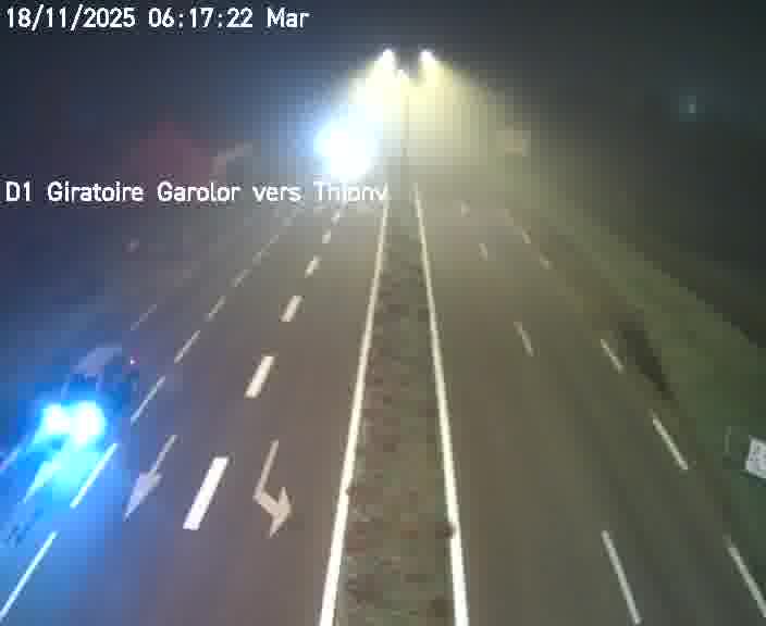 Webcam de surveillance sur D1 (France) à Ennery, cadrée vers Thionville, proposant une information routière utile aux déplacements quotidiens.