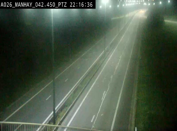 Webcam autoroute A26/E25 à hauteur de Manhay, à la jonction avec la N651 en direction de Liège - BK 42.4