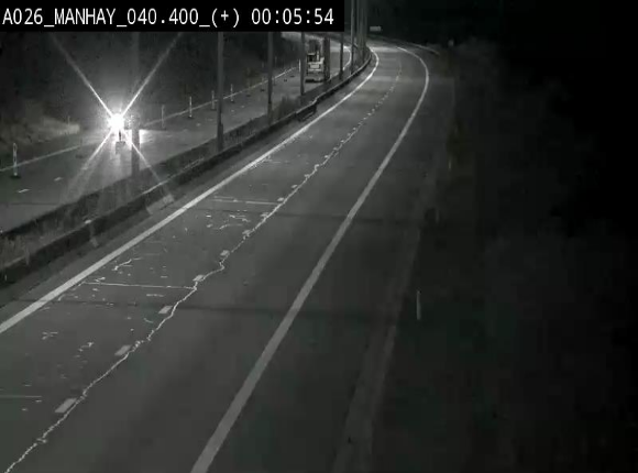 Webcam autoroute A26/E25 à hauteur de Manhay, avant la jonction avec la N651 en direction de Luxembourg - BK 40.4