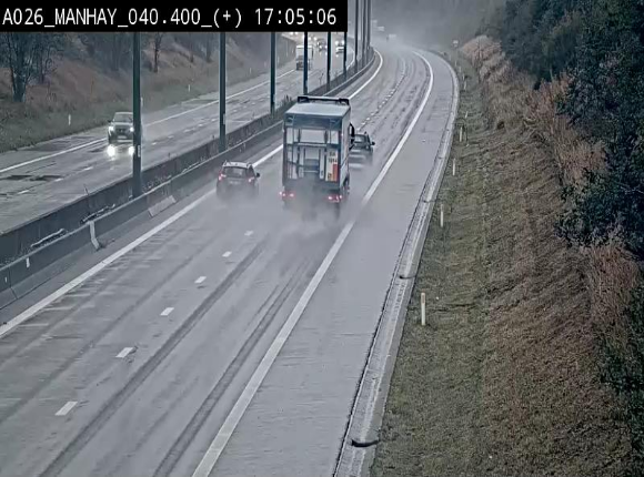 Webcam autoroute A26/E25 à hauteur de Manhay, avant la jonction avec la N651 en direction de Luxembourg - BK 40.4