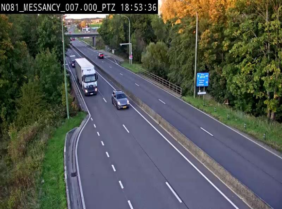 Webcam sur la N81 (E411) à hauteur du Cora Messancy. Vue orientée vers Arlon