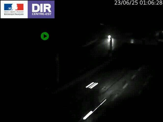 Caméra de circulation routière sur le boulevard périphérique Laurent Bonnevay de Lyon (D383) à hauteur de Bron, avant la jonction avec l'A43. Vue orientée vers l'échangeur