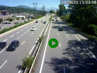 Caméra routière à hauteur des centres commerciaux et de la sortie 14 en direction d'Albertville