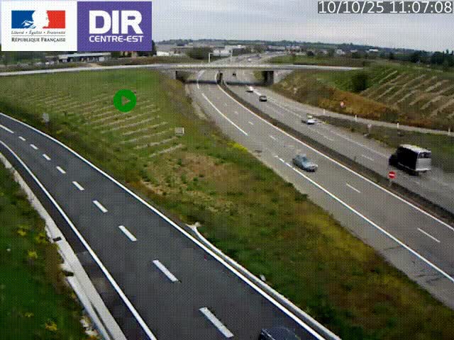 Webcam sur le contournement de Valence, sur la Nationale 7, caméra orientée vers Lyon
