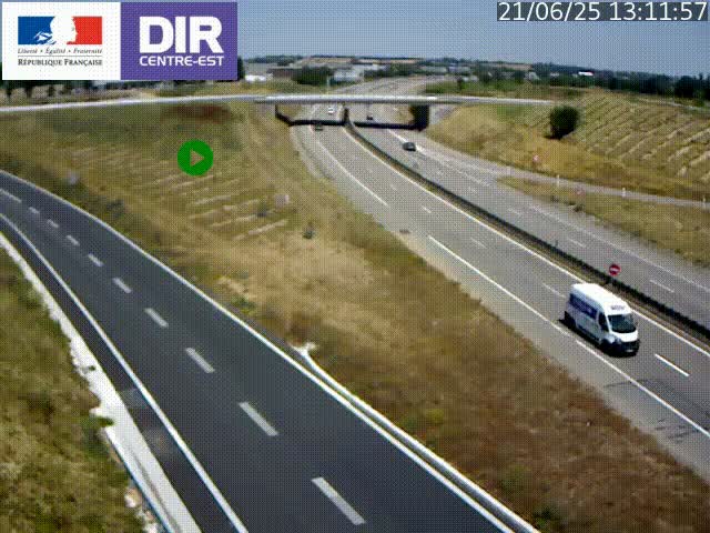 Webcam sur le contournement de Valence, sur la Nationale 7, caméra orientée vers Lyon