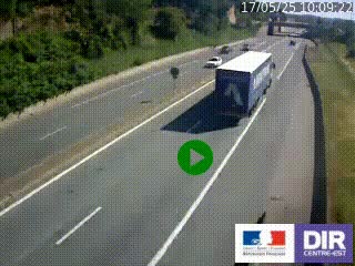 Caméra autoroutière sur l'A47 à hauteur de Givors, a proximité de Lyon. La webcam est orientée vers Lyon