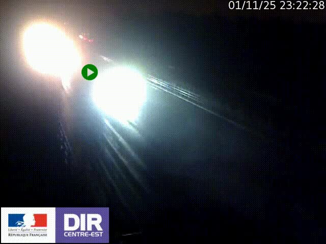 Caméra trafic à la jonction entre l'A46 (Rocade-est de Lyon) et l'A42 à hauteur de Vault-en-Velin en direction de Marseille