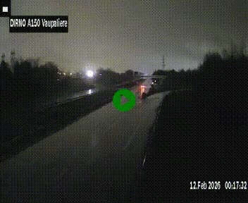 Webcam autoroute A150 à hauteur de La Vaupalière en périphérie de Rouen. Vue orientée vers Rouen