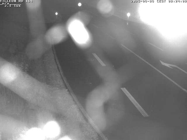 Webcam sur la RD164 à Tilleux. Vue orientée vers Neufchâteau