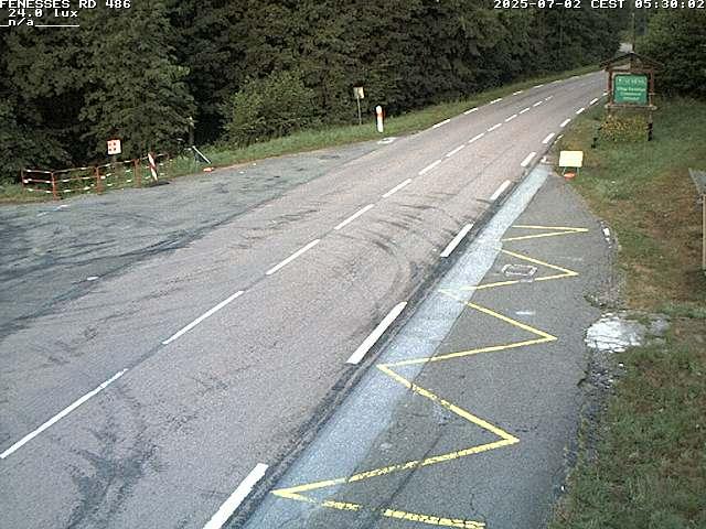 Webcam en haut du col des Fenesses, aussi appelé col du Ménil sur la D486 à 593 mètres d'altitude dans les Vosges