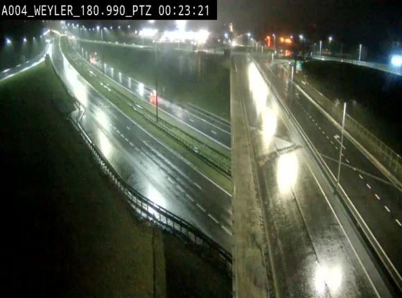 Webcam à la jonction entre la N81 et l'E411 à hauteur de la sortie 32 Longwy/Messancy à Arlon. Vue orientée vers Bruxelles