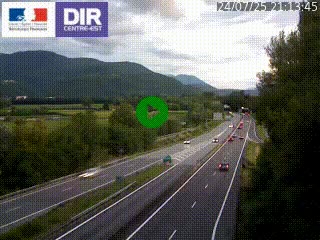 Caméra trafic à Meylan sur la Rocade-Sud de Grenoble en direction d'Aix-en-Provence
