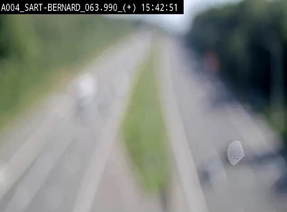 Webcam sur l'E411 à hauteur de la jonction avec la N4 à la sortie de Namur. Vue orientée vers Luxembourg