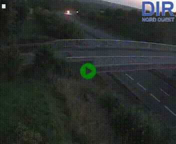 Webcam sur A84 à hauteur de Pont-Farcy, au niveau du pont autoroutier sur la Vire, au sud de Saint-Lô