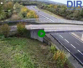 Webcam sur A84 à hauteur de Pont-Farcy, au niveau du pont autoroutier sur la Vire, au sud de Saint-Lô