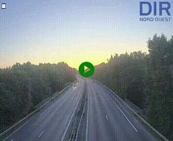 Webcam sur le périphérique de Caen (N814) à l'est de la ville, à Mondeville hauteur de la sortie 2, Presqu'île-Rives de l'Orne, au bout de l'autoroute A13