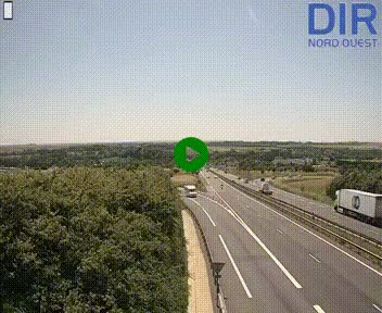 Webcam au début de l'A84 sur le périphérique Ouest de Caen (N814) à hauteur de la sortie 9, Porte de Bretagne