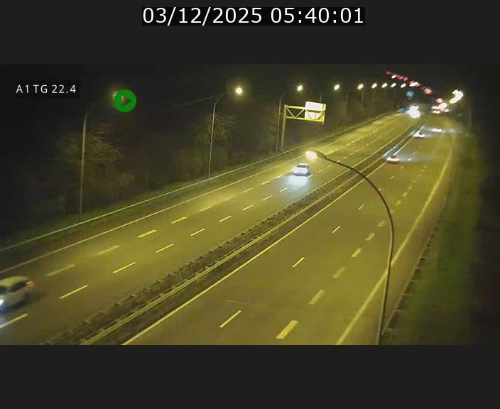 Traffic live webcam Luxembourg Flaxweiler - A1 direction Luxembourg - BK 22.4
