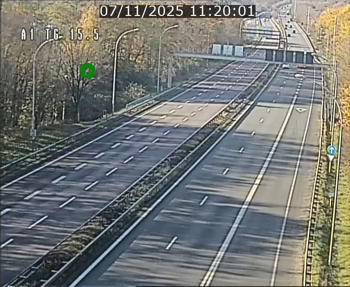 Traffic live webcam Luxembourg Munsbach - A1 direction Luxembourg - BK 15.5
