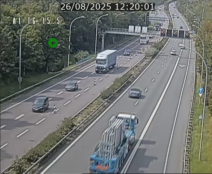 Traffic live webcam Luxembourg Munsbach - A1 direction Luxembourg - BK 15.5