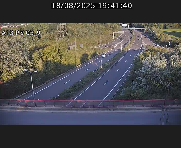 Traffic live webcam Luxembourg Differdange - A13 direction Esch-sur-Alzette - BK 3.9