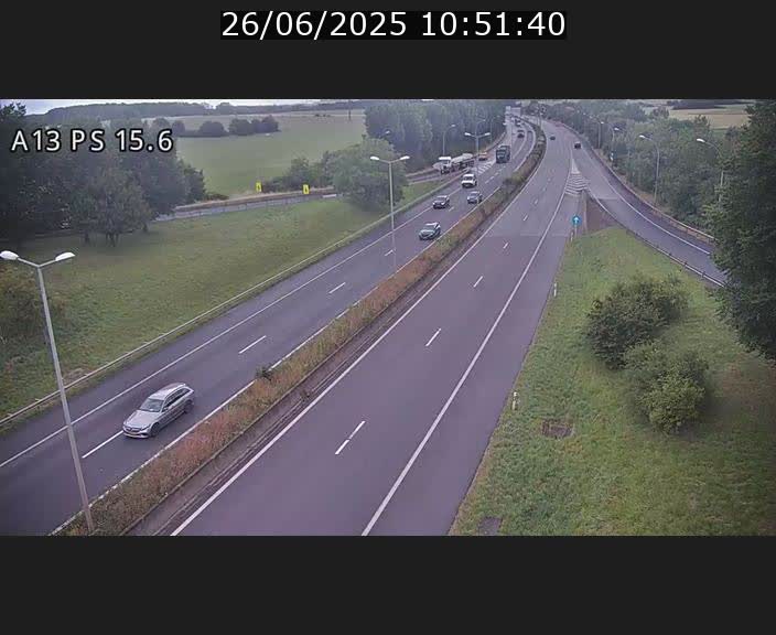 Traffic live webcam Luxembourg Kayl - A13 direction Dudelange - BK 15.6