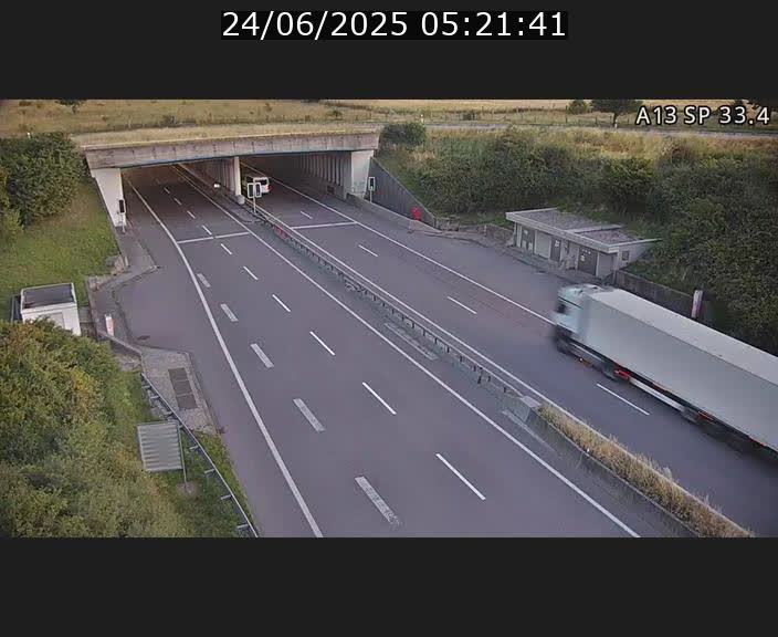 Webcam trafic sur A13 à hauteur d'Altwies en direction de Mondorf-les-bains et en provenance de l'Allemagne