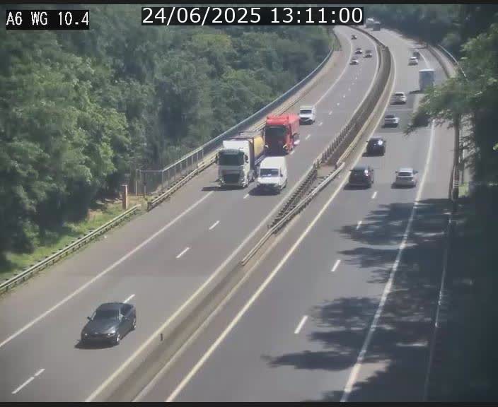 Traffic live webcam Luxembourg Mamer - A6 - BK 10.4 - direction Luxembourg/France/Allemagne