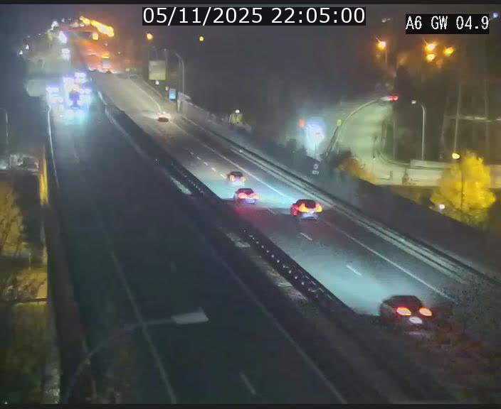 Traffic live webcam Luxembourg Croix de Cessange - A6 - BK 4.9 - direction Belgique