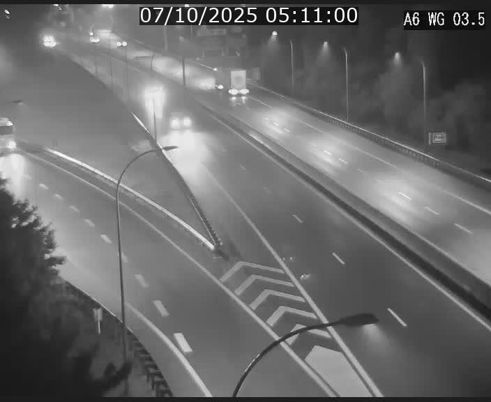 Traffic live webcam Luxembourg - Croix de Cessange - A6 - BK 3.5 - direction France/Allemagne