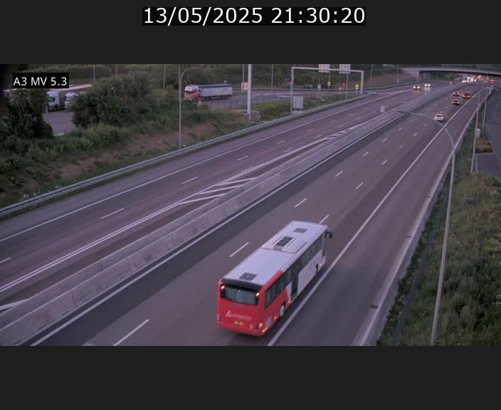 Webcam à l'Aire de Berchem au Luxembourg sur l'A3. Vue orientée vers la France