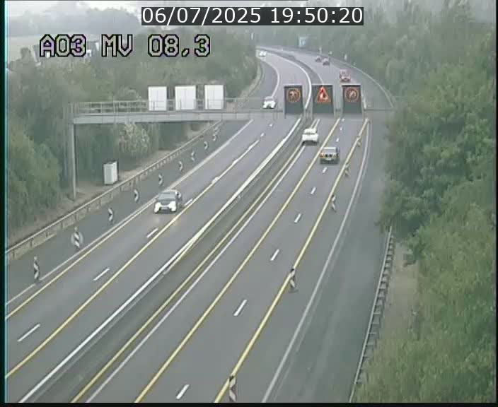 Webcam Autoroute après la Croix de Bettembourg en direction de Luxembourg sur l'A3