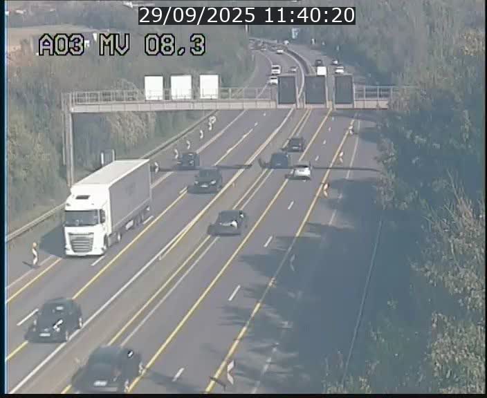 Webcam Autoroute après la Croix de Bettembourg en direction de Luxembourg sur l'A3