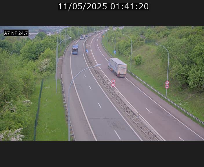 Caméra trafic Luxembourg - A7, Schieren direction Mersch