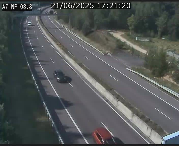 Webcam autoroute A7 au Luxembourg à la sortie du Tunnel Stafelter vers le Nord