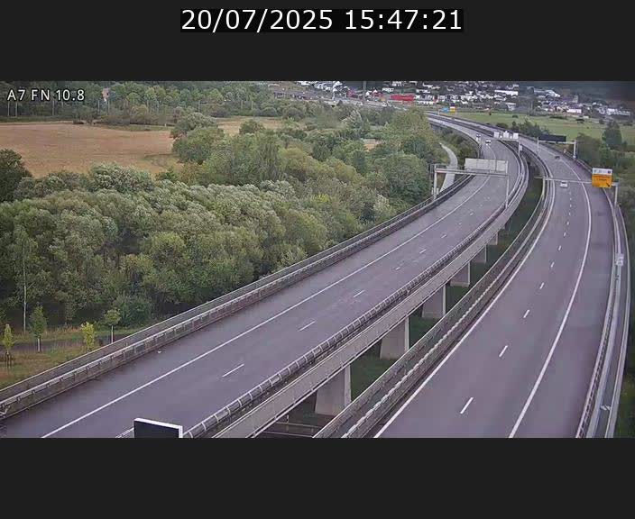 Caméra trafic Luxembourg - A7, Tunnel Gousselerbierg, sortie sud, direction rond-point Lorentzweiler (BK 10.8)