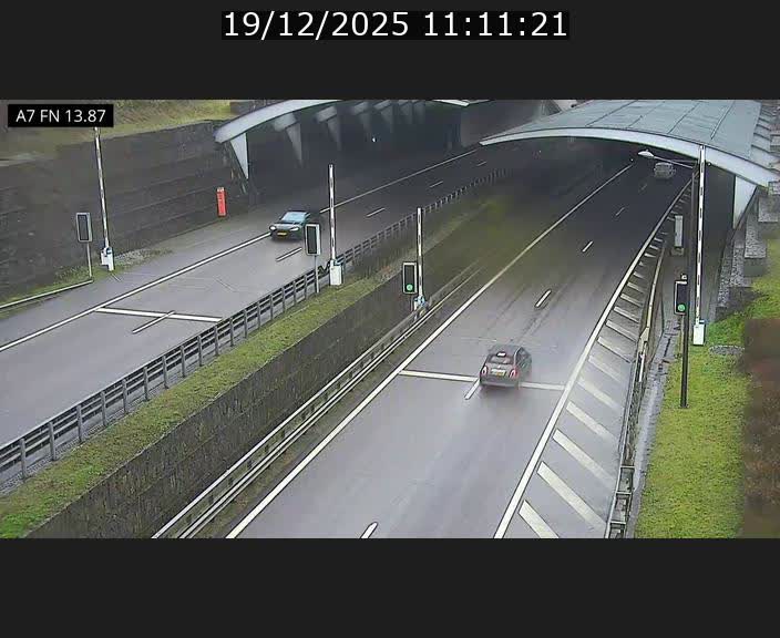 Caméra trafic Luxembourg - A7, Tunnel Gousselerbierg, entrée nord, direction Lorentzweiler