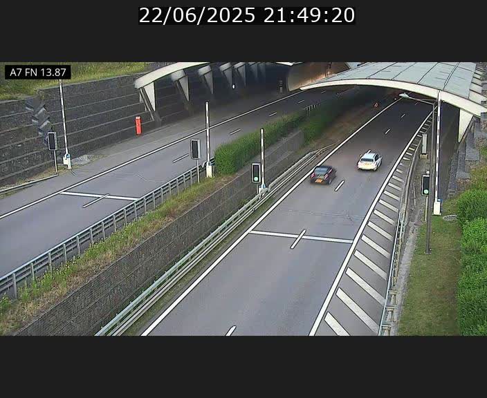 Caméra trafic Luxembourg - A7, Tunnel Gousselerbierg, entrée nord, direction Lorentzweiler