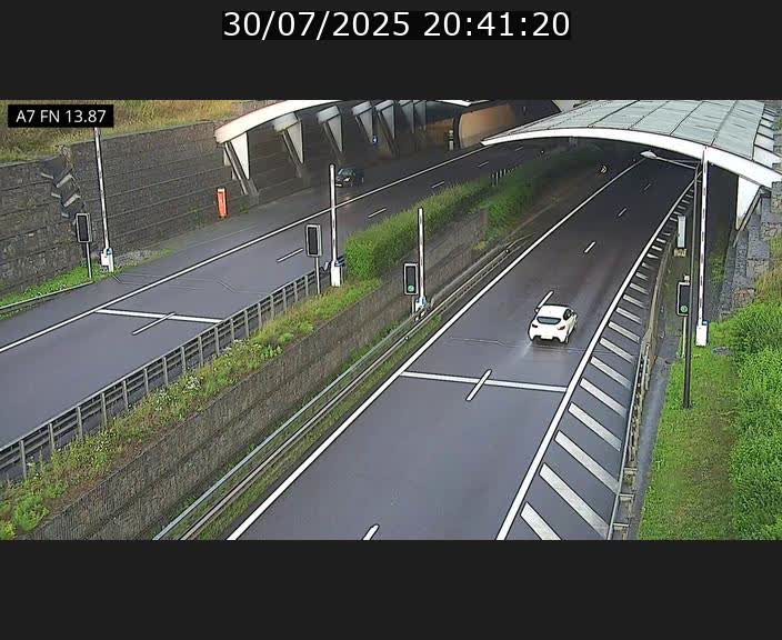 Caméra trafic Luxembourg - A7, Tunnel Gousselerbierg, entrée nord, direction Lorentzweiler