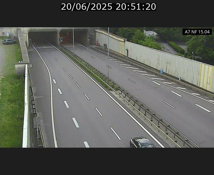 Caméra trafic Luxembourg - A7, Tunnel Mersch, entrée sud, direction Ettelbruck
