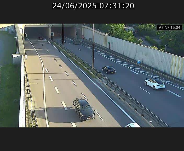 Caméra trafic Luxembourg - A7, Tunnel Mersch, entrée sud, direction Ettelbruck