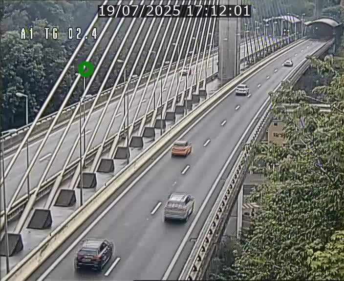 Traffic live webcam Luxembourg Sandweiler - A1 direction Luxembourg-ville - BK 2.4