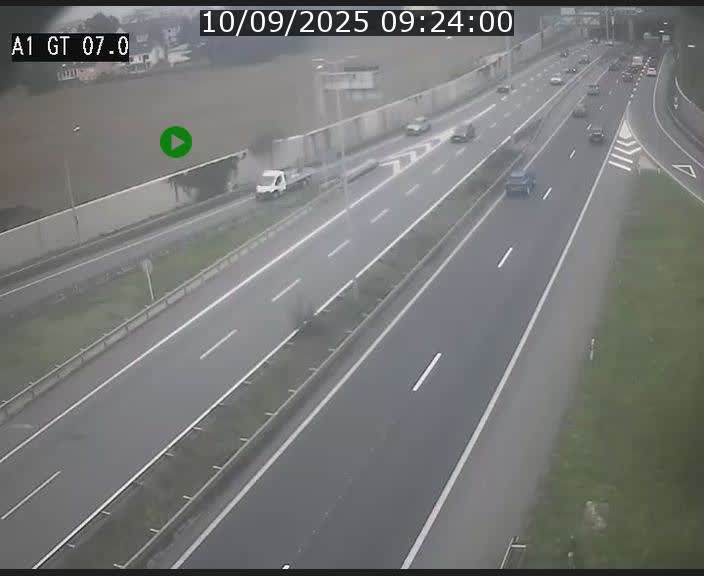 Traffic live webcam Luxembourg Cents - A1 direction Kirchberg - BK 7