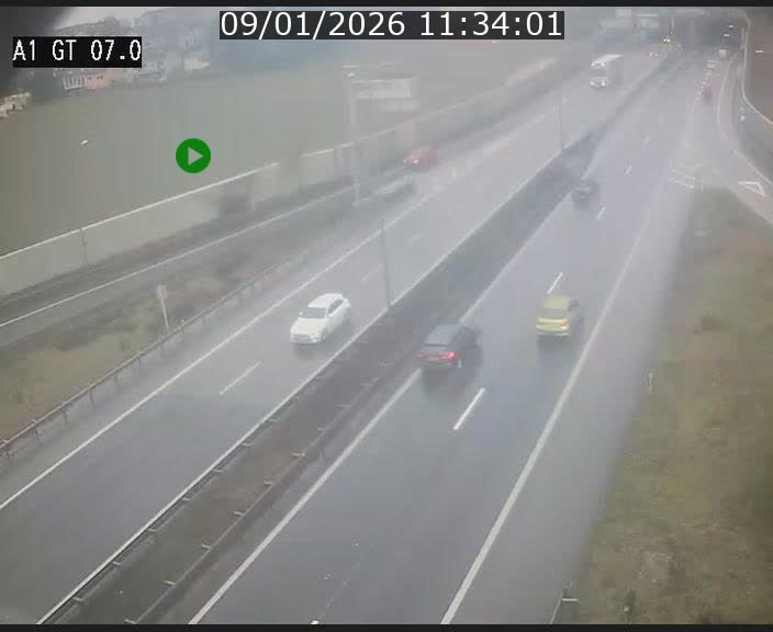 Traffic live webcam Luxembourg Cents - A1 direction Kirchberg - BK 7