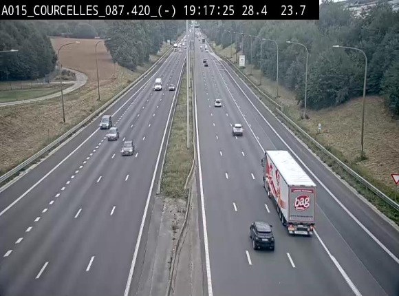 Webcam autoroute Belgique - Viesville - E42 direction Mons - BK 84.35