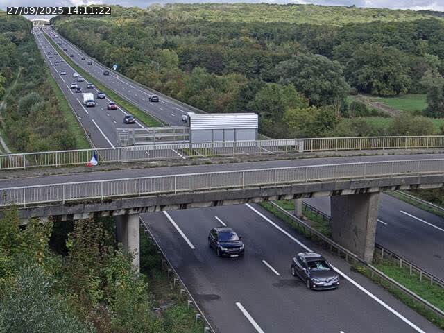 Caméra autoroute France - A31, Zoufftgen direction Luxembourg-ville, à la frontière entre la France et le Luxembourg