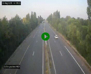 Webcam routière à la fin de la N10, en périphérique ouest d'Angouleme, proche de la jonction avec l'A10