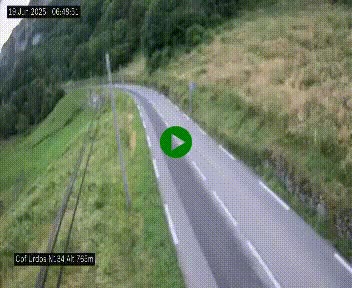 Webcam dans les Pyrénées Atlantique au niveau du col d'Urdos et du fort du Pourtalet sur la N134, en direction du Col et du tunnel du Somport, à 765 mètres d'altitude